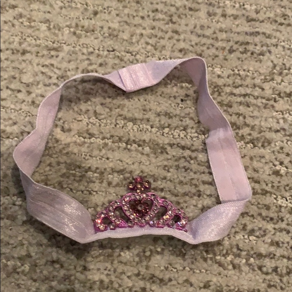 Girls head band w Swarovski crystals lavender